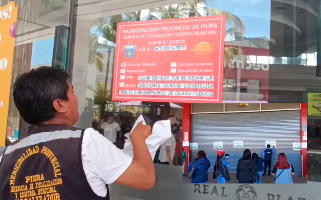 clausuran real plaza piura y huancayo