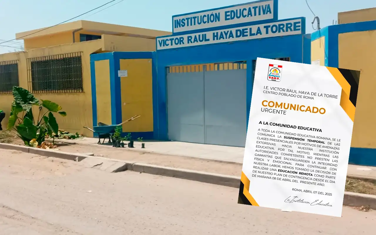 La Libertad: amenazas de extorsionadores obligan a todo un colegio a dictar clases virtuales