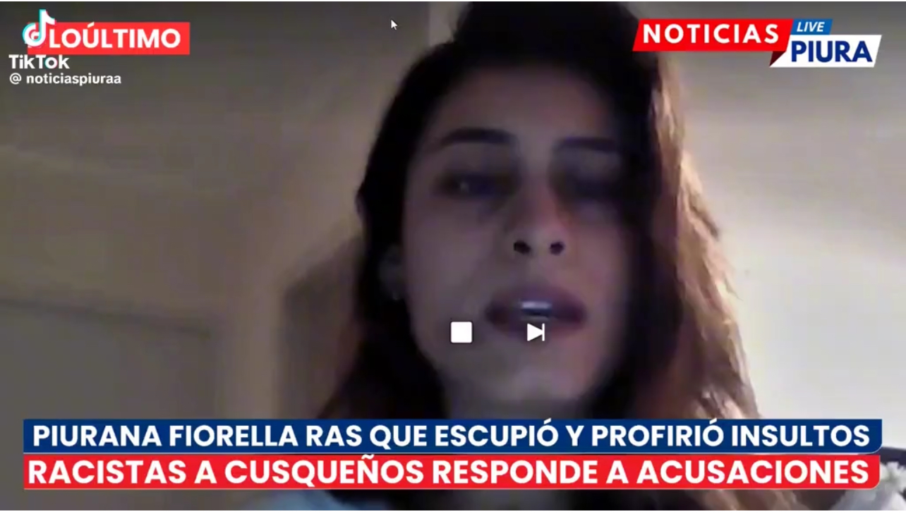 discriminación en cusco: fiorella ras viani se disculpa tras escupir e insultar a vigilante
