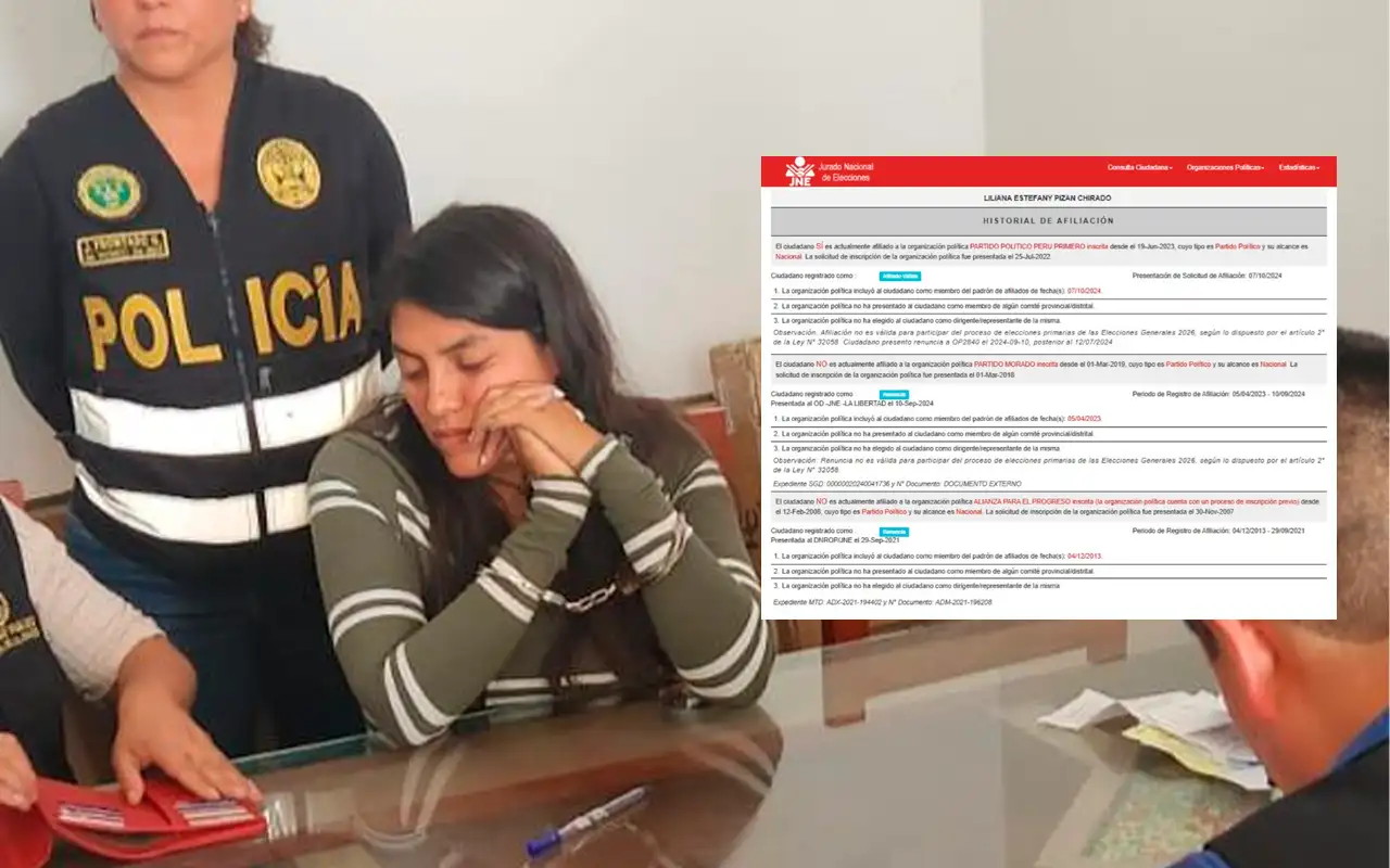 Abogada detenida en caso «Cuchillo» perteneció a APP, Partido Morado y Perú Primero