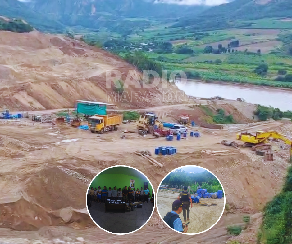 jaén: megaoperativo contra la minería ilegal en bellavista deja cinco detenidos y más de 15 intervenidos