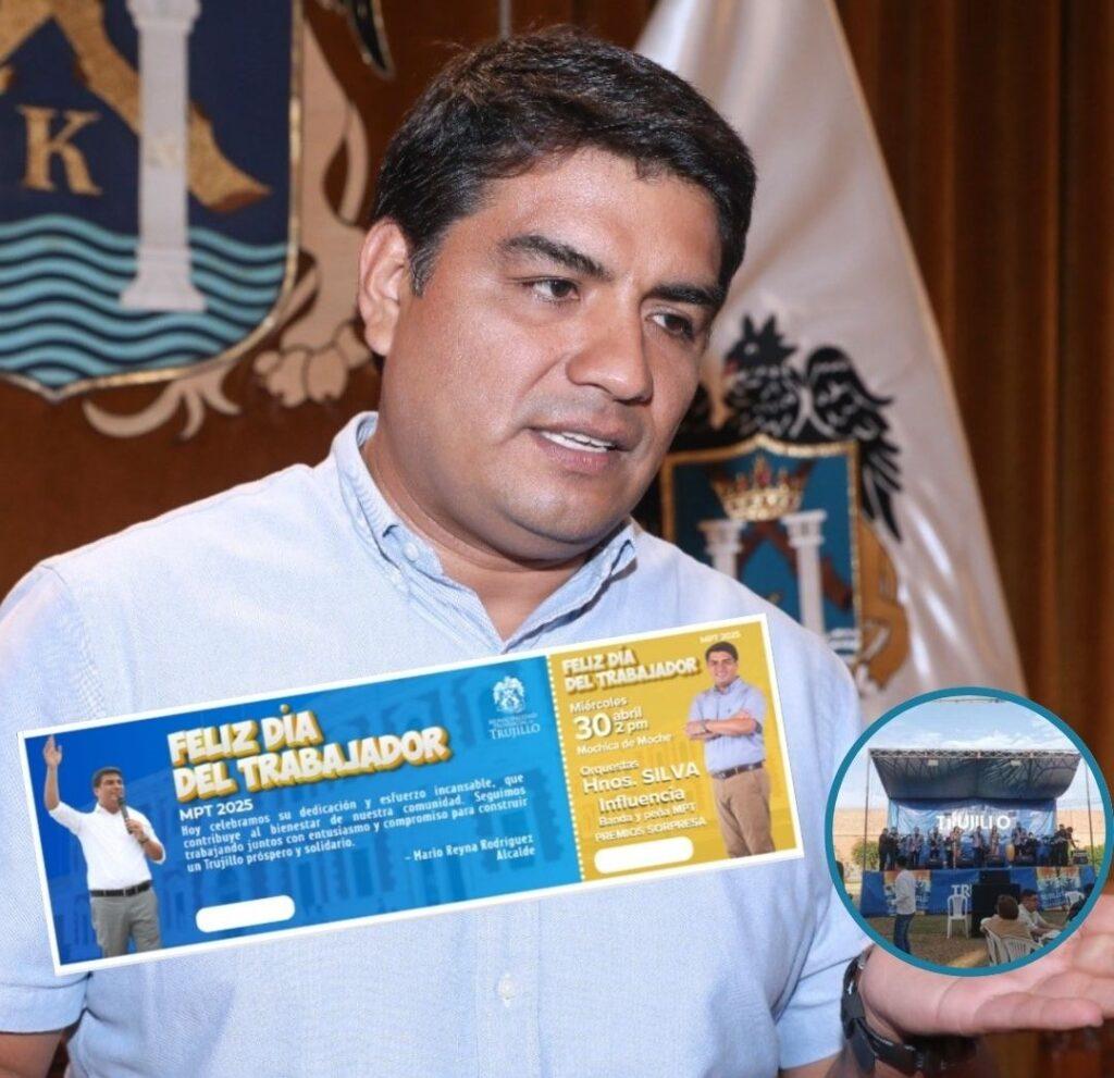 trujillo: alcalde mario reyna usa su imagen para promocionar fiesta, pese a prohibición del jne