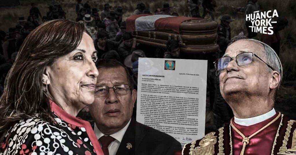 notifican al papa león xiv sobre el régimen criminal y de impunidad de dina boluarte y el congreso