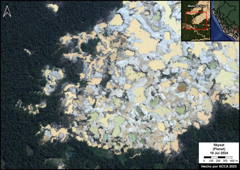 225 ríos y quebradas de la amazonía peruana están afectados por la minería ilegal de oro
