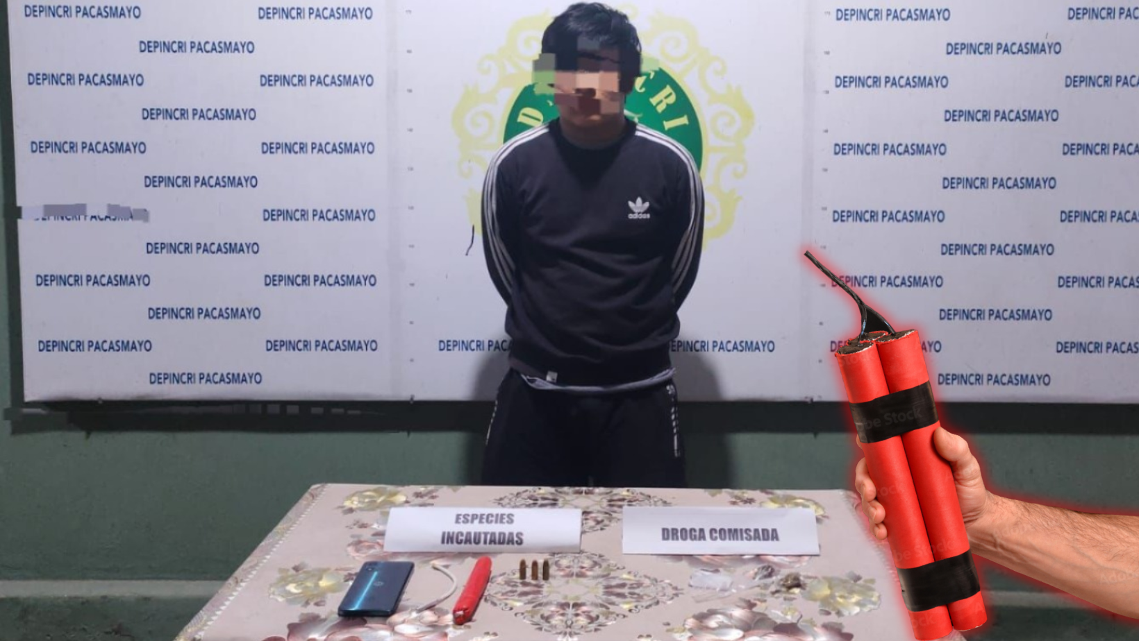 la libertad: detienen a menor de edad por presunta posesión de explosivos y tráfico ilícito de drogas en pacasmayo