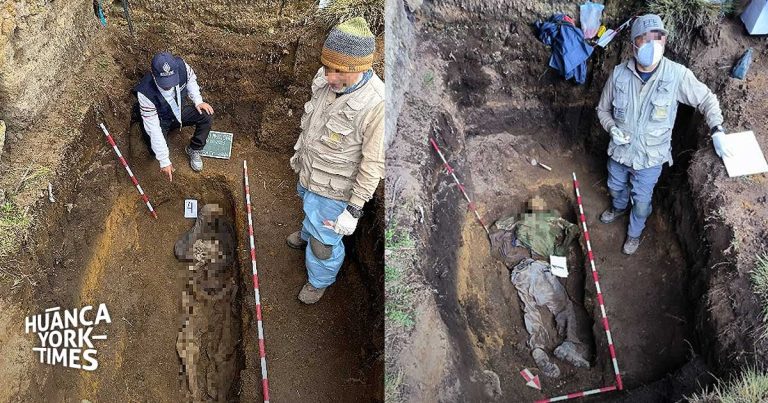 huancayo: exhuman restos de presuntas víctimas de las rondas campesinas en 1990, en ingenio