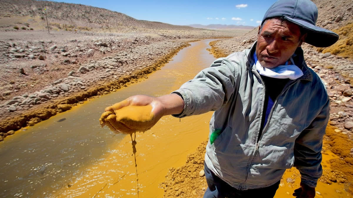 el agua de la cuenca ramis se ha convertido en lodo por la contaminación minera