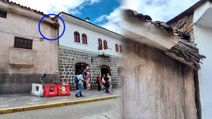Ayacucho: Techo en riesgo de colapso expone a transeúntes en calles céntricas