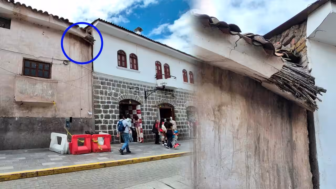 ayacucho: techo en riesgo de colapso expone a transeúntes en calles céntricas