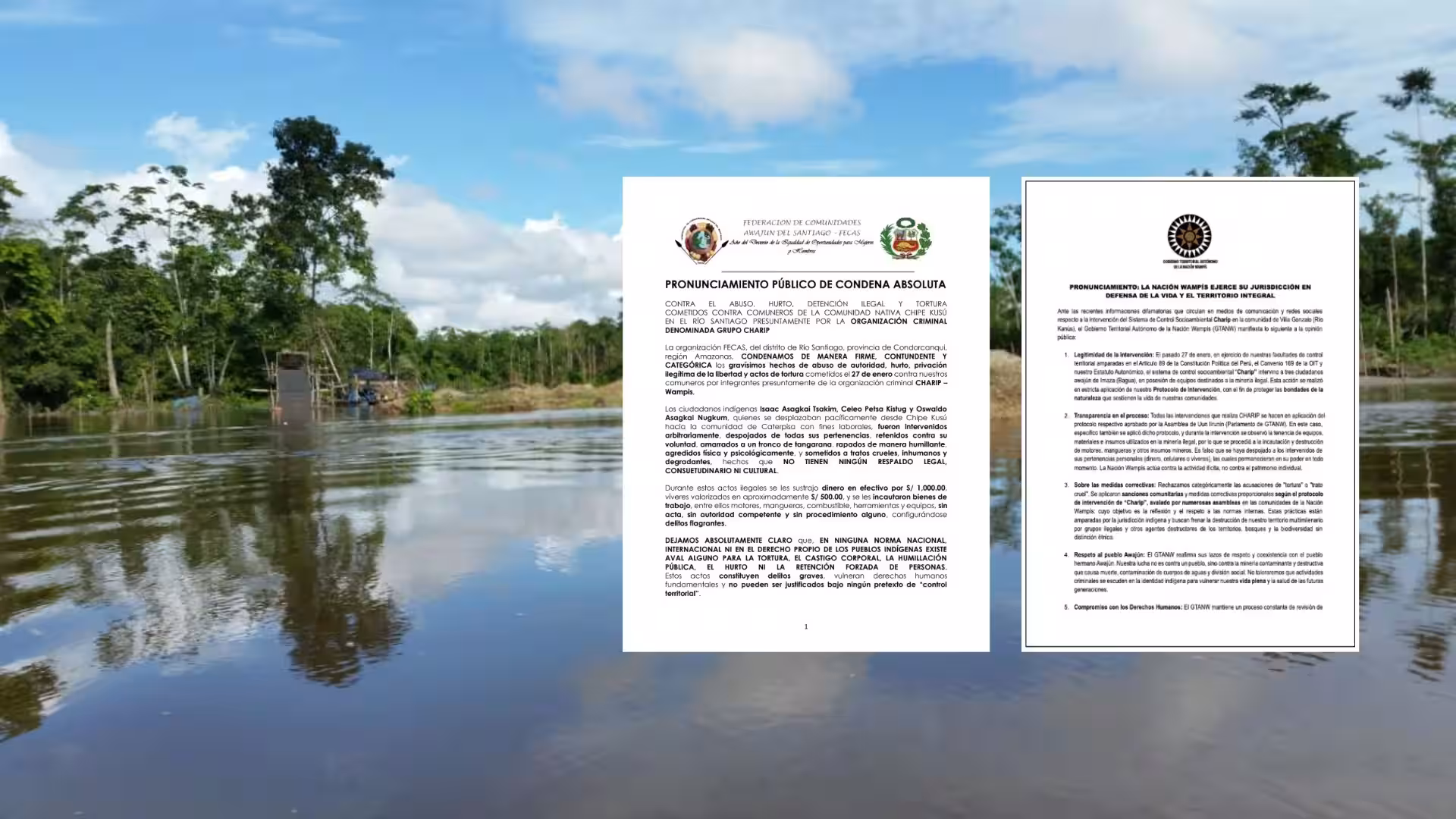 intervención contra minería ilegal en el río santiago genera versiones opuestas entre awajún y wampís