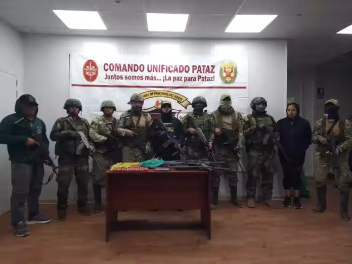 Incautan armas de guerra y explosivos a mafia de extorsionadores y sicarios en Pataz