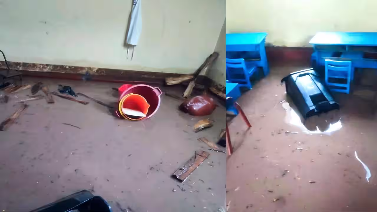 cangallo: granizada inunda colegio en paras y deja aulas inhabitables en inicio del año escolar