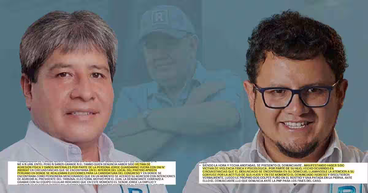 prometen defender a la familia, pero los candidatos de renovación popular en junín registran denuncias por violencia
