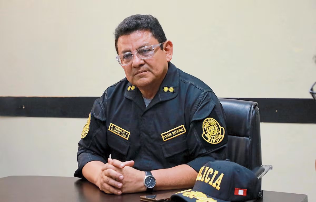 El crimen se reportó en el primer día como jefe de la región  policial de La Libertad, general PNP Ricardo Espinoza Cuestas.
