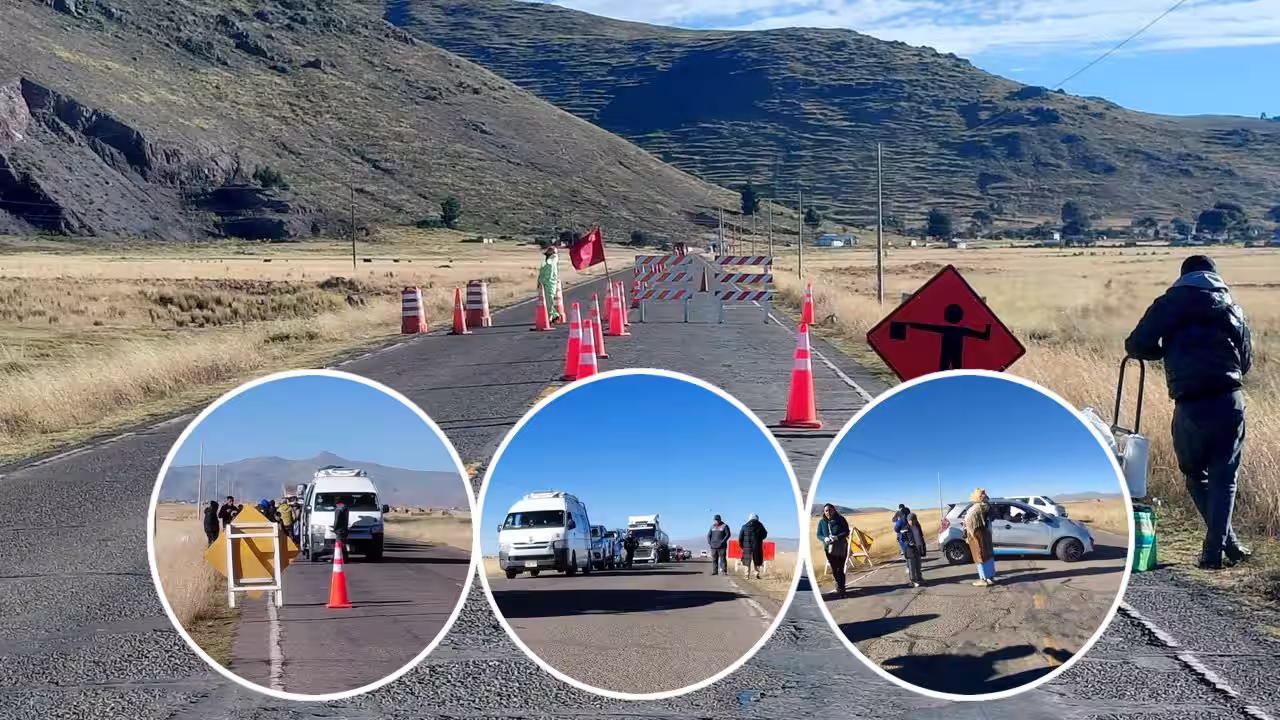 Bloqueo en carretera Juliaca-Azángaro por obras genera indignación en viajeros