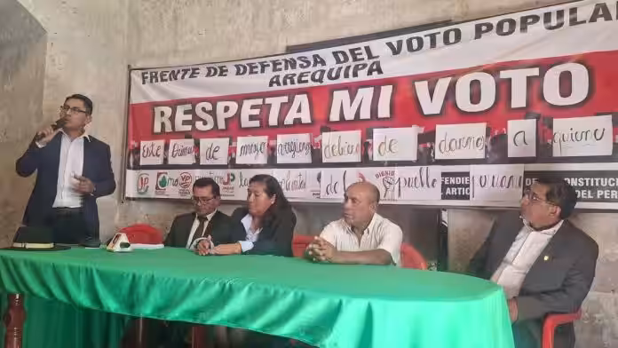 Frente de Defensa del Voto Popular en Arequipa: «No hay pruebas de fraude» y advierte que acusaciones atentan contra democracia