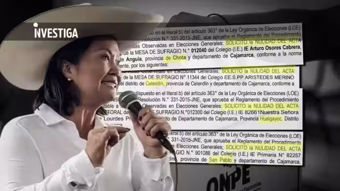 Keiko Fujimori buscó anular el voto rural de 12.901 ciudadanos de Cajamarca en 2021
