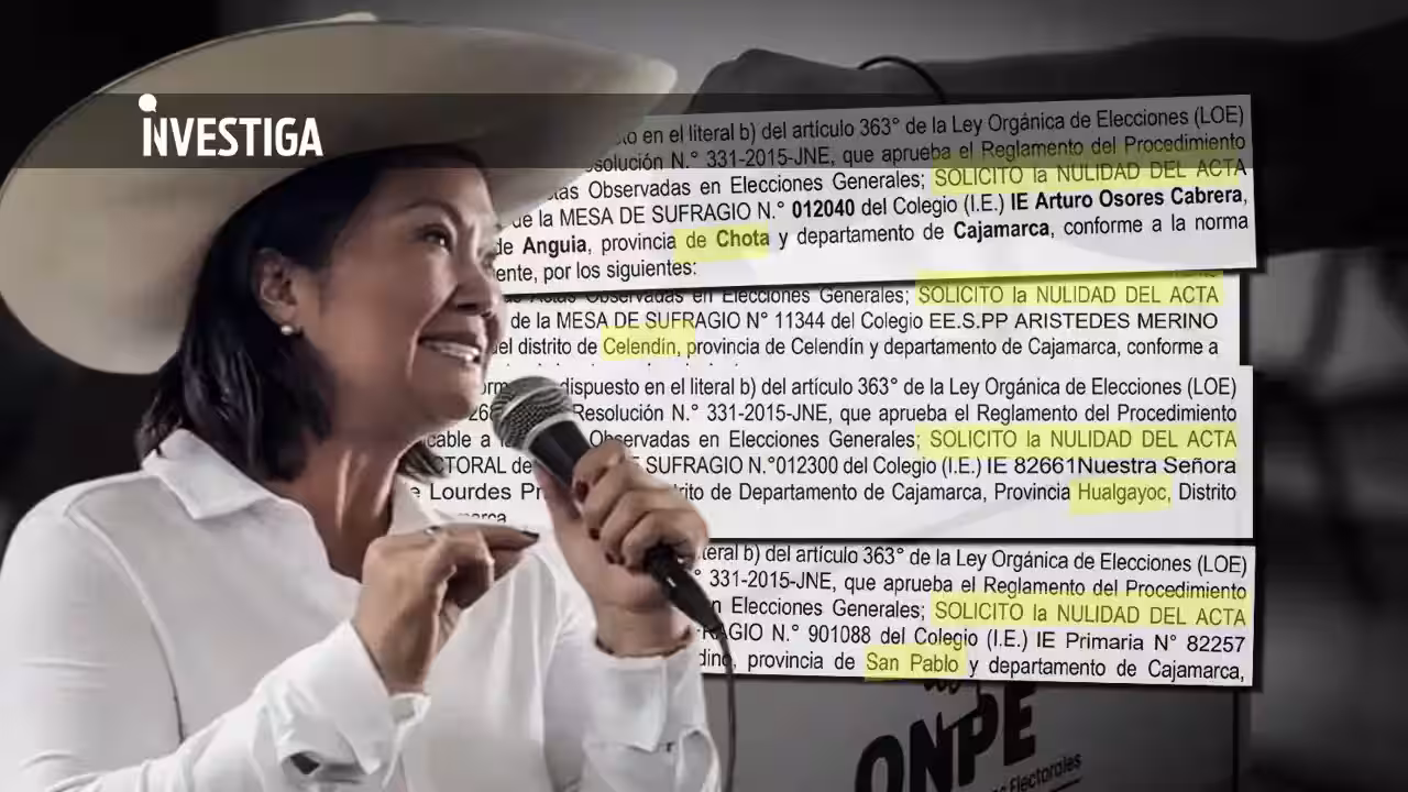 Keiko Fujimori buscó anular el voto rural de 12.901 ciudadanos de Cajamarca en 2021