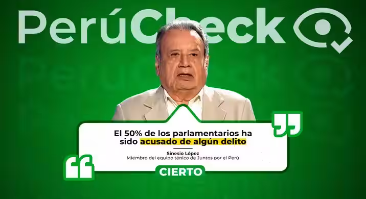 Es cierto que el 50% de los congresistas ha sido acusado o investigado por algún delito, como afirmó Sinesio López