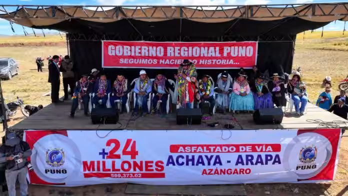 Azángaro: Delincuentes desmantelan 3 maquinarias de asfaltado Arapa–Achaya y roban piezas clave