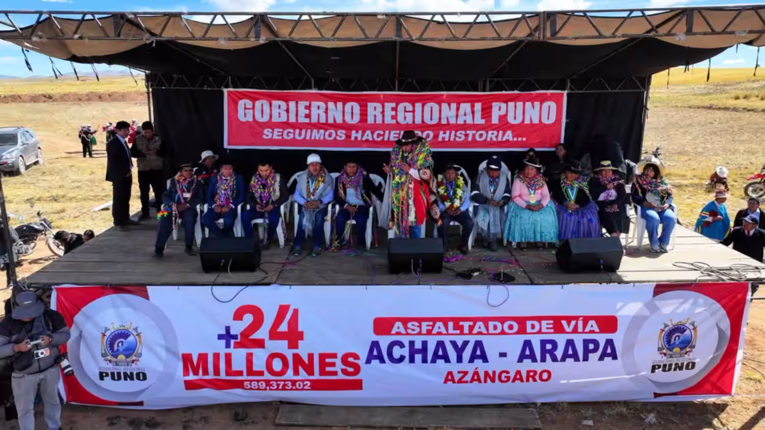 Azángaro: Delincuentes desmantelan 3 maquinarias de asfaltado Arapa–Achaya y roban piezas clave