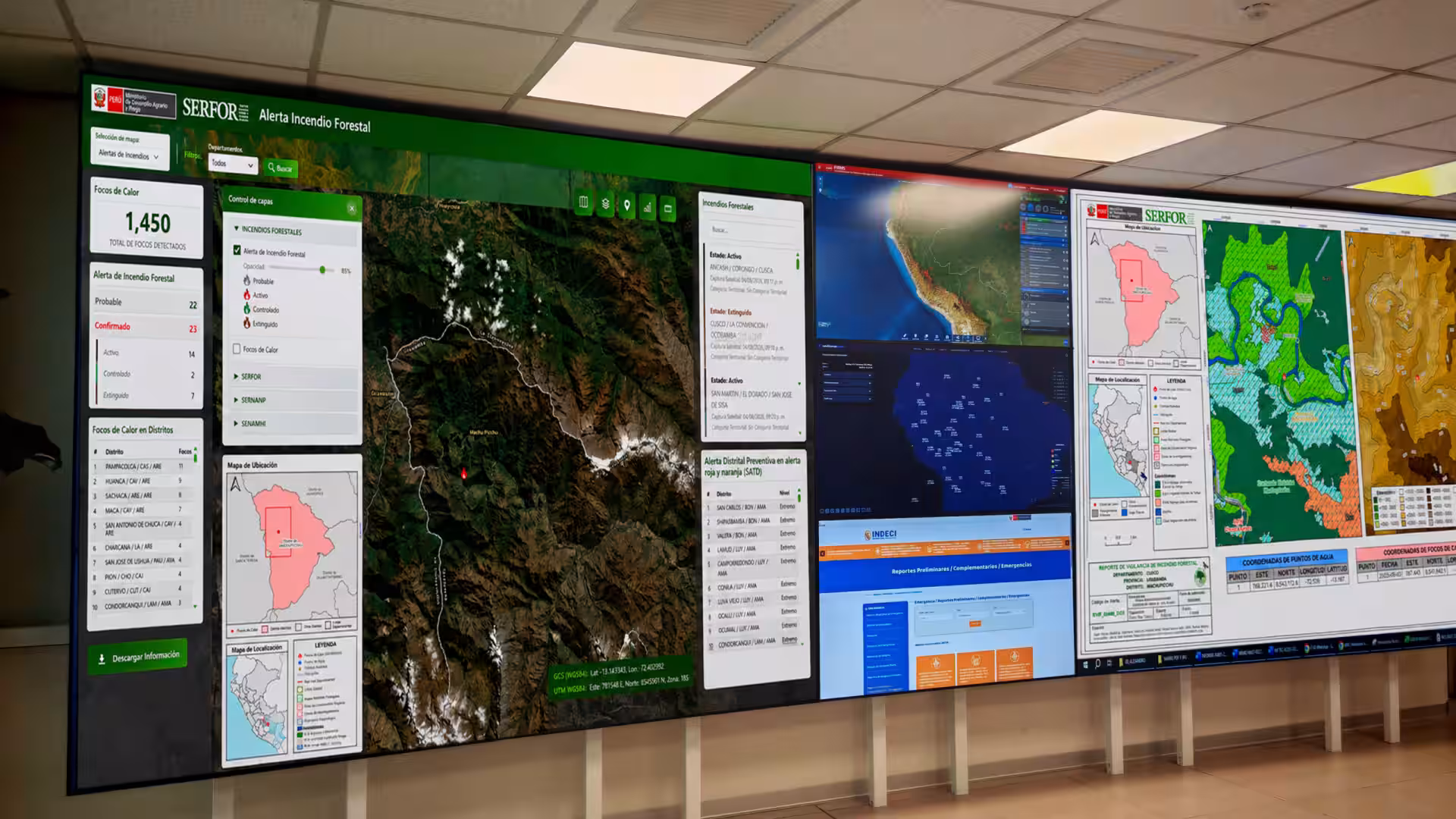 Cusco: Serfor mantiene monitoreo de incendio forestal activo en el distrito de Machu Picchu