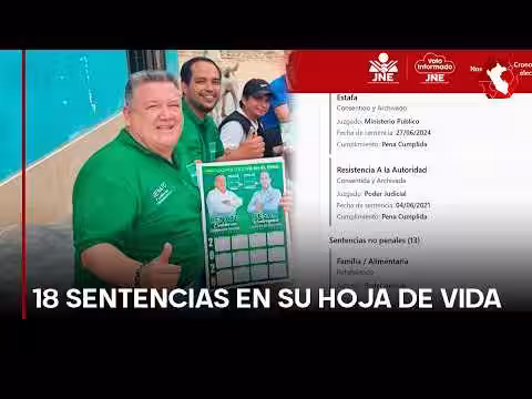 Candidato a gobernador de Lambayeque reporta 18 condenas que incluyen violencia familiar