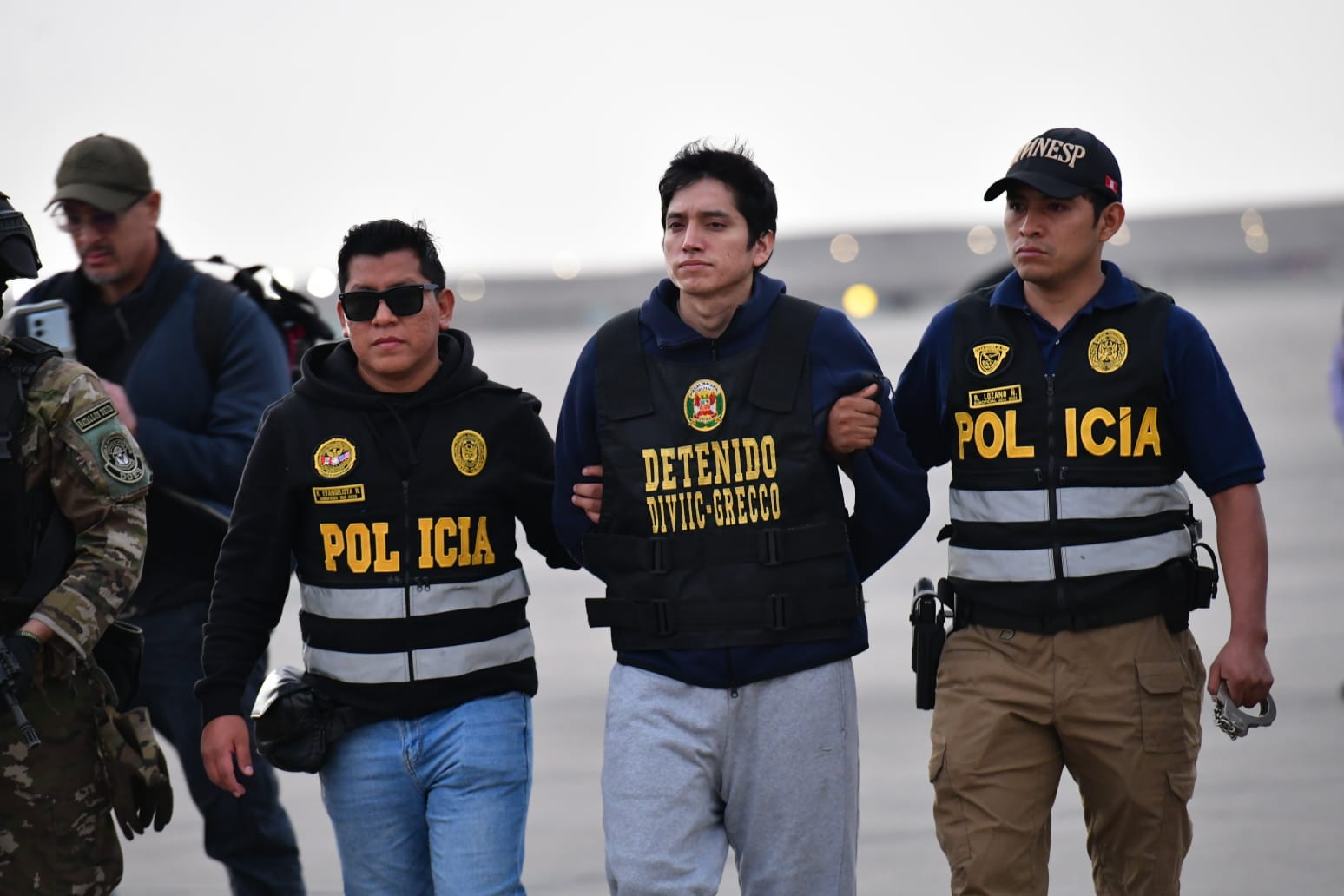 Jhonsson Pulpo permanece en la sede de la División de Investigación Criminal en Lima.