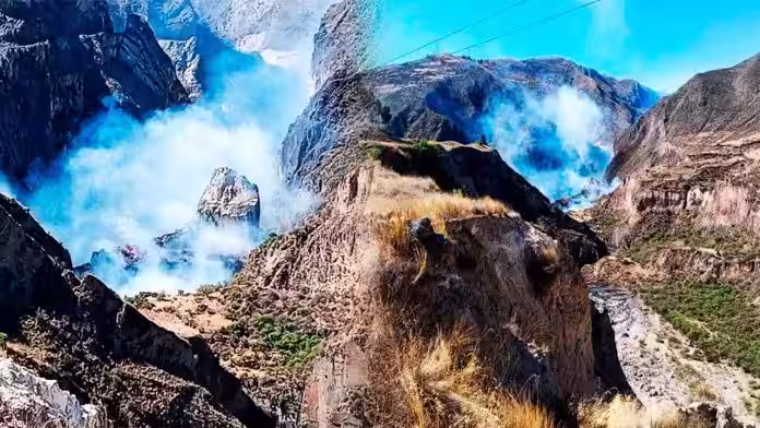 Huanca Sancos: Incendios forestales amenazan hábitat del cóndor y dejan pérdidas
