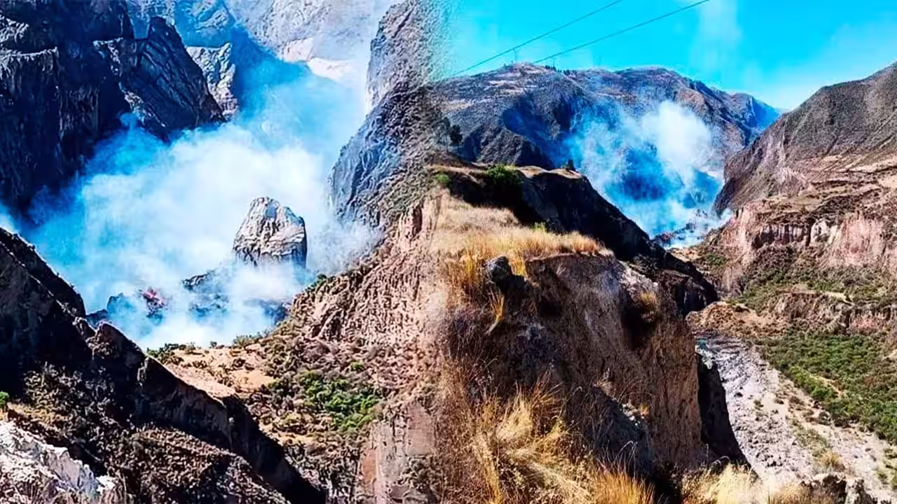 Huanca Sancos: Incendios forestales amenazan hábitat del cóndor y dejan pérdidas