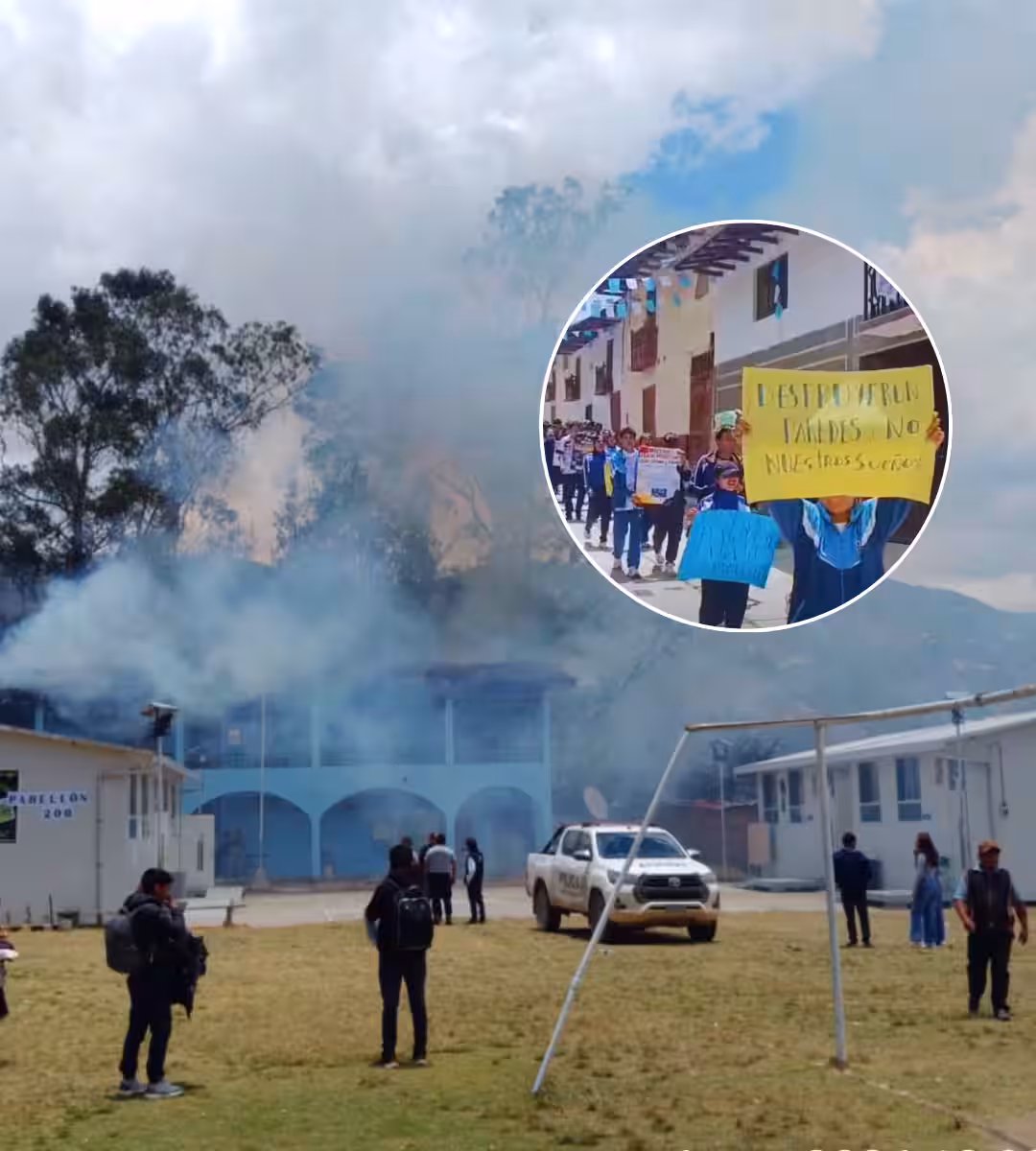 Celendín: estudiantes, docentes y padres protestan tras atentado en colegio de Sorochuco